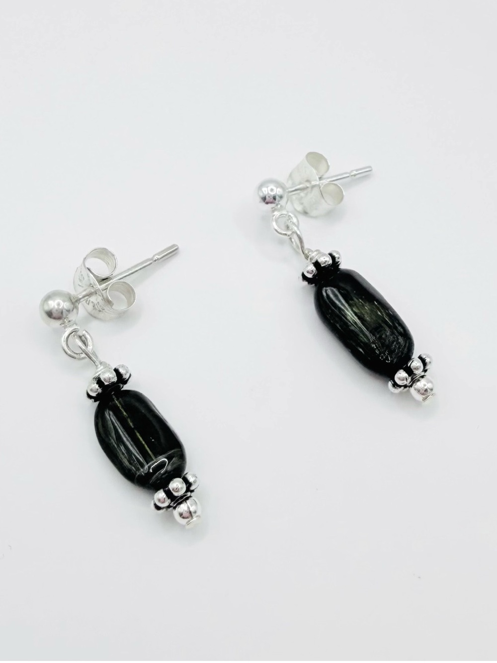 Compassion Green Tourmaline Gemstone .925 Sterling Silver Mood Boosting Earrings